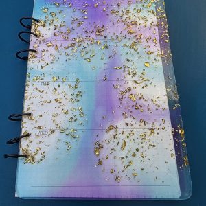 Carnet A5 — carnet en résine époxy fait main, pièce unique