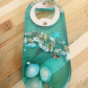 Décapsuleur - Coquillages — décapsuleur en résine époxy fait main, pièce unique
