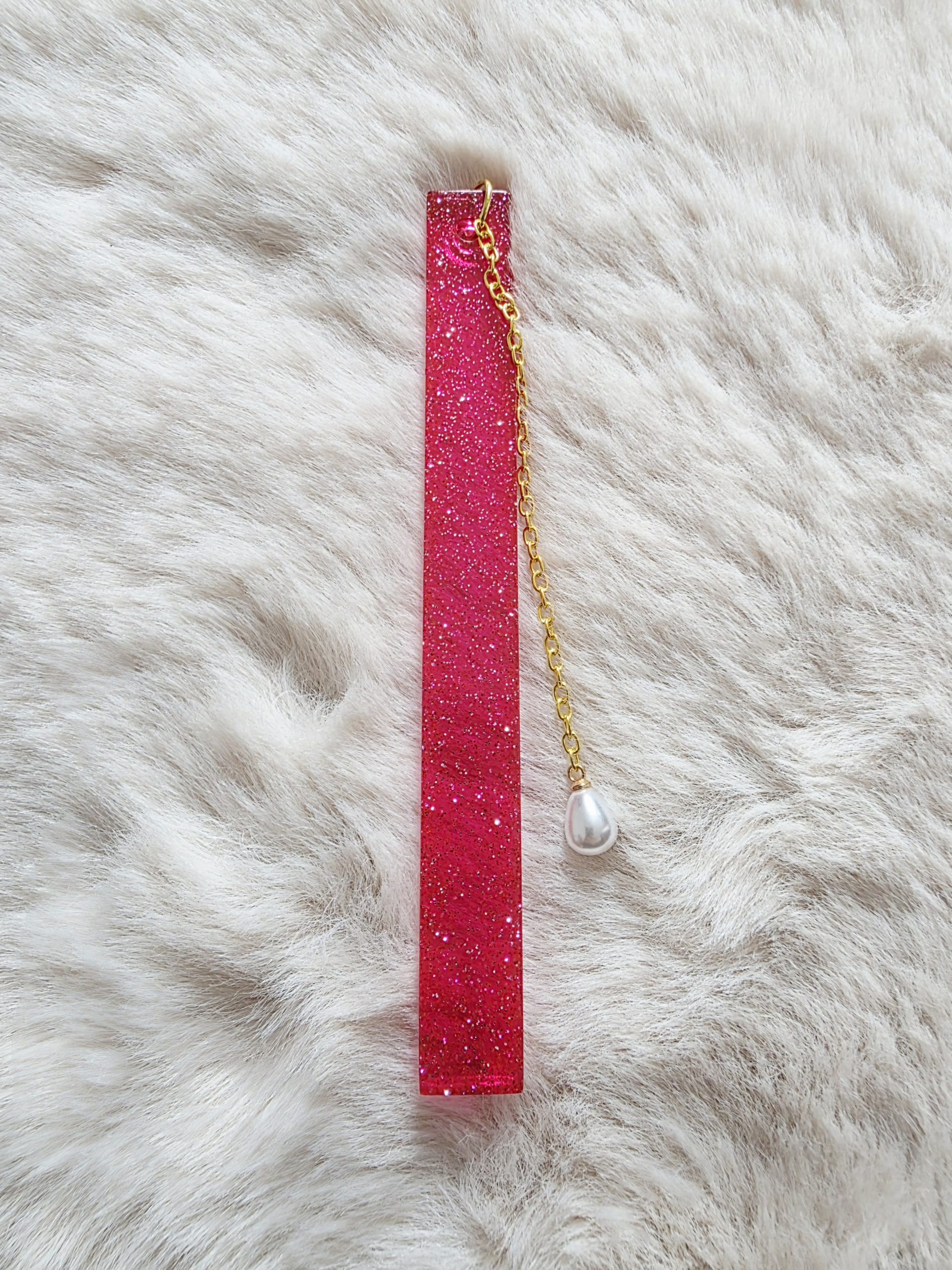 Marque-page - Paillettes — marque-page en résine époxy fait main, pièce unique